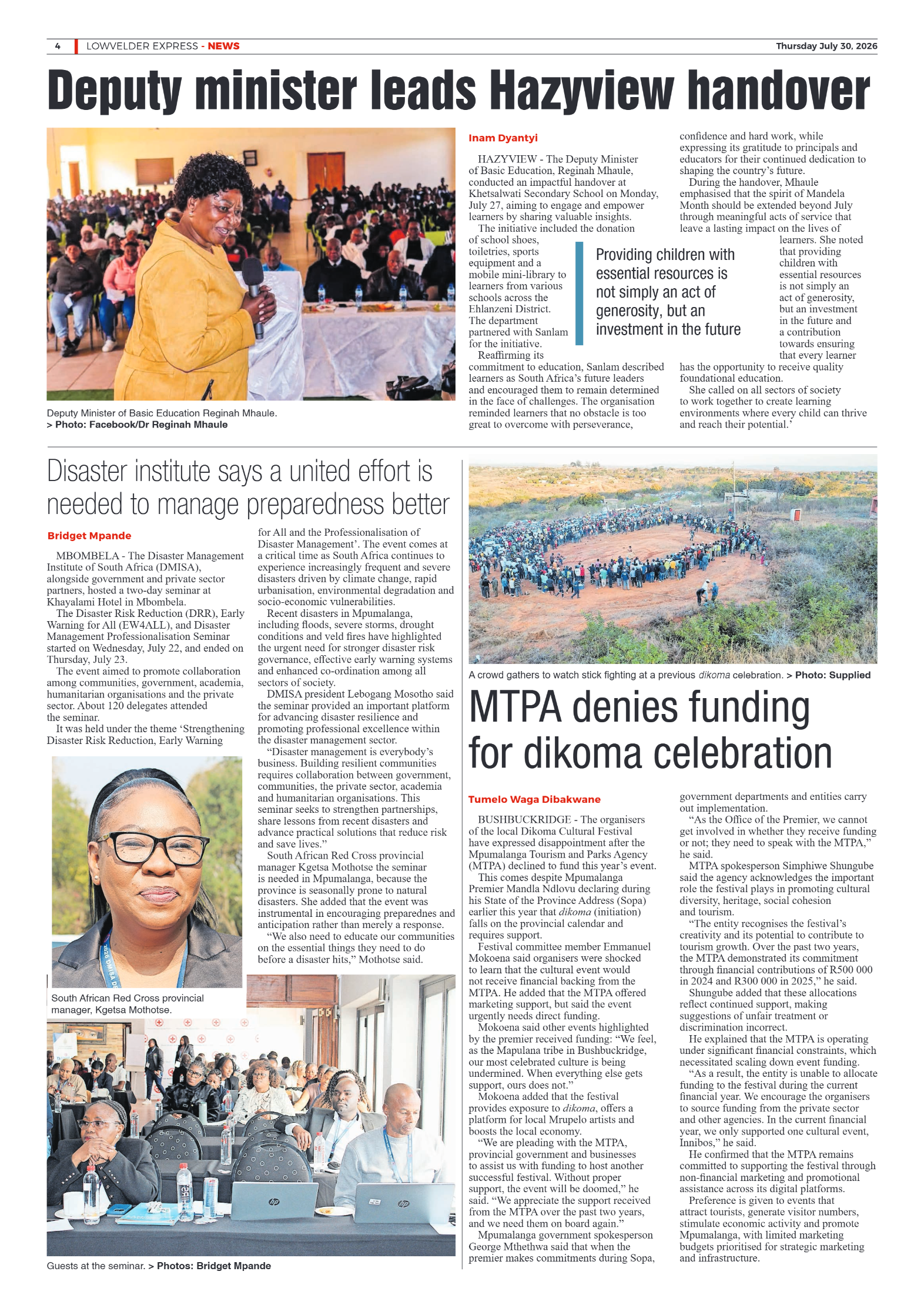 Lowvelder Express 30 July 2026 page 4