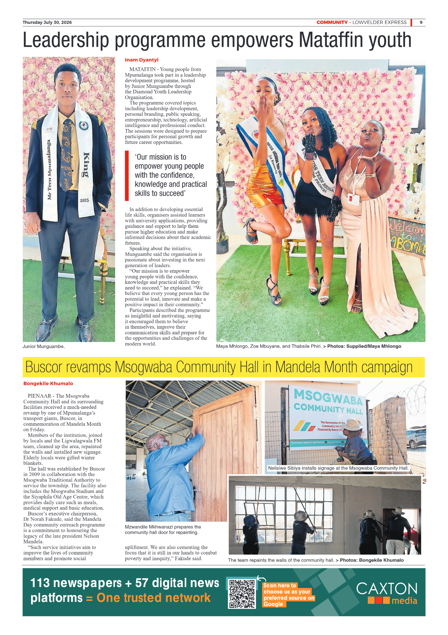 Lowvelder Express 30 July 2026 page 9