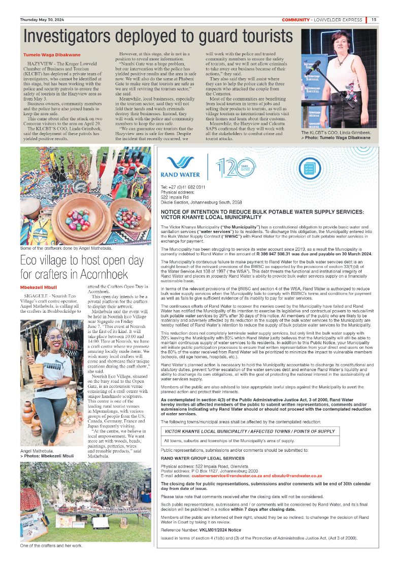 Lowvelder Express 30 May 2024 page 13