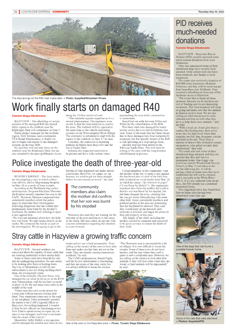 Lowvelder Express 30 May 2024 page 14