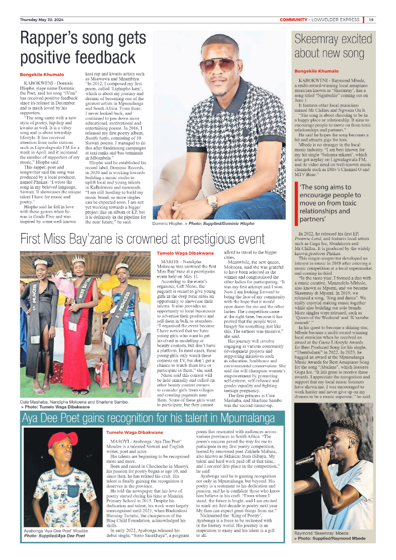 Lowvelder Express 30 May 2024 page 19
