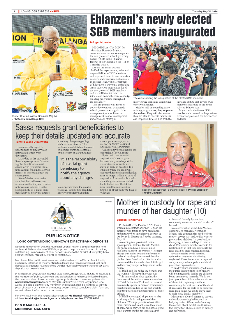 Lowvelder Express 30 May 2024 page 4