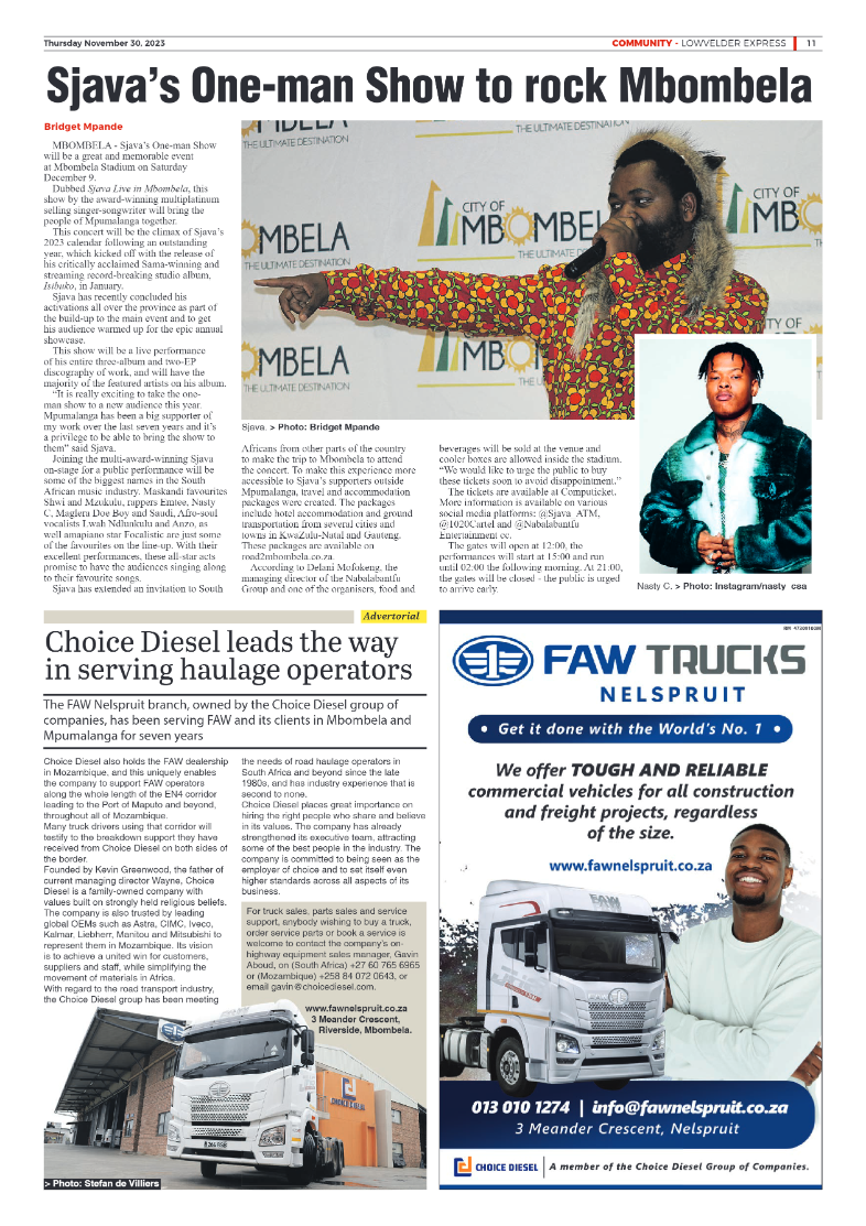 Lowveld Express 30 November 2023 page 11