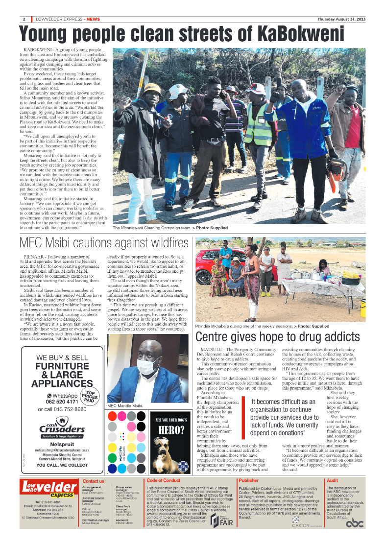 Lowvelder Express 31 August 2023 page 2