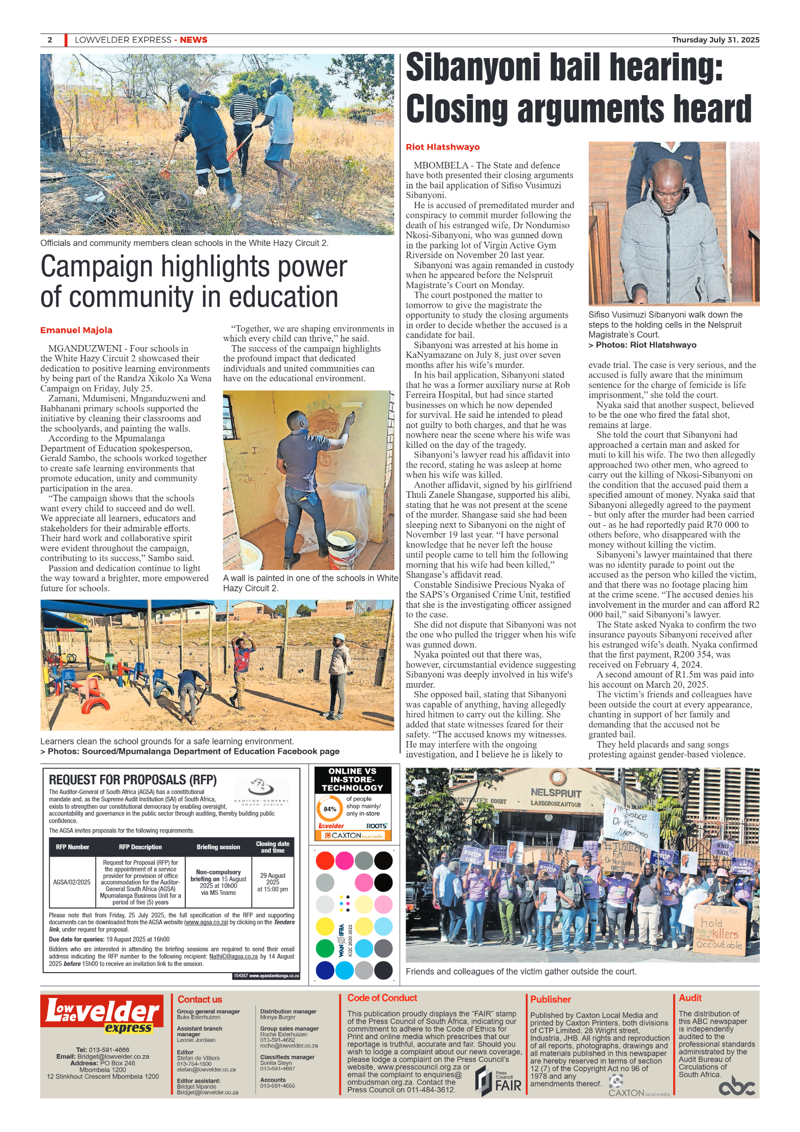 Lowvelder Express 31 July 2025 page 2