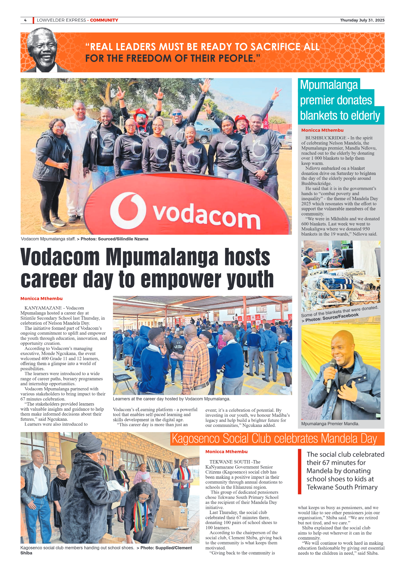 Lowvelder Express 31 July 2025 page 4