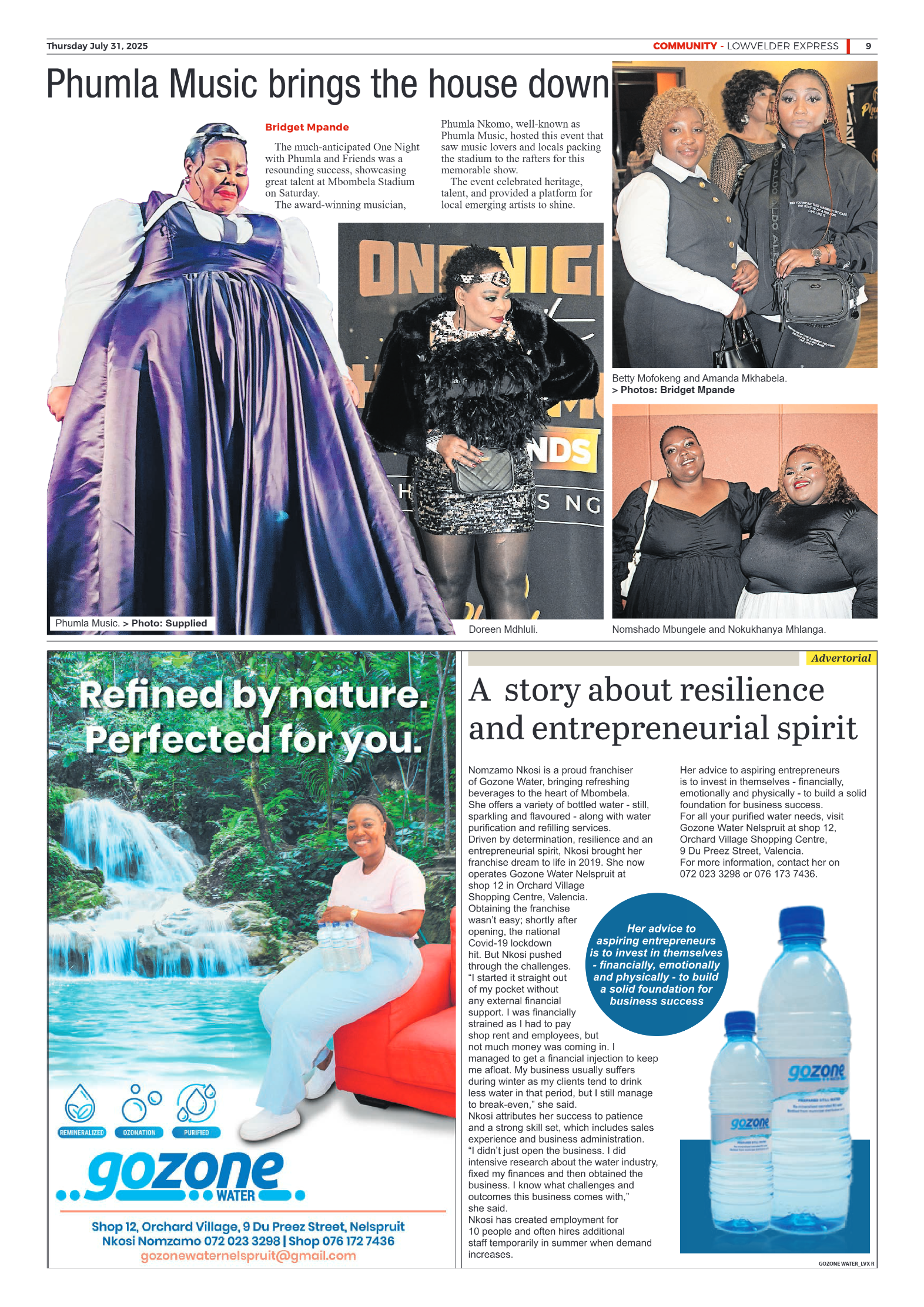 Lowvelder Express 31 July 2025 page 9