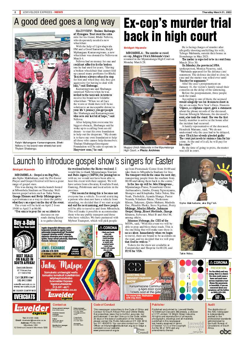 Lowvelder Express 31 march 2022 page 2