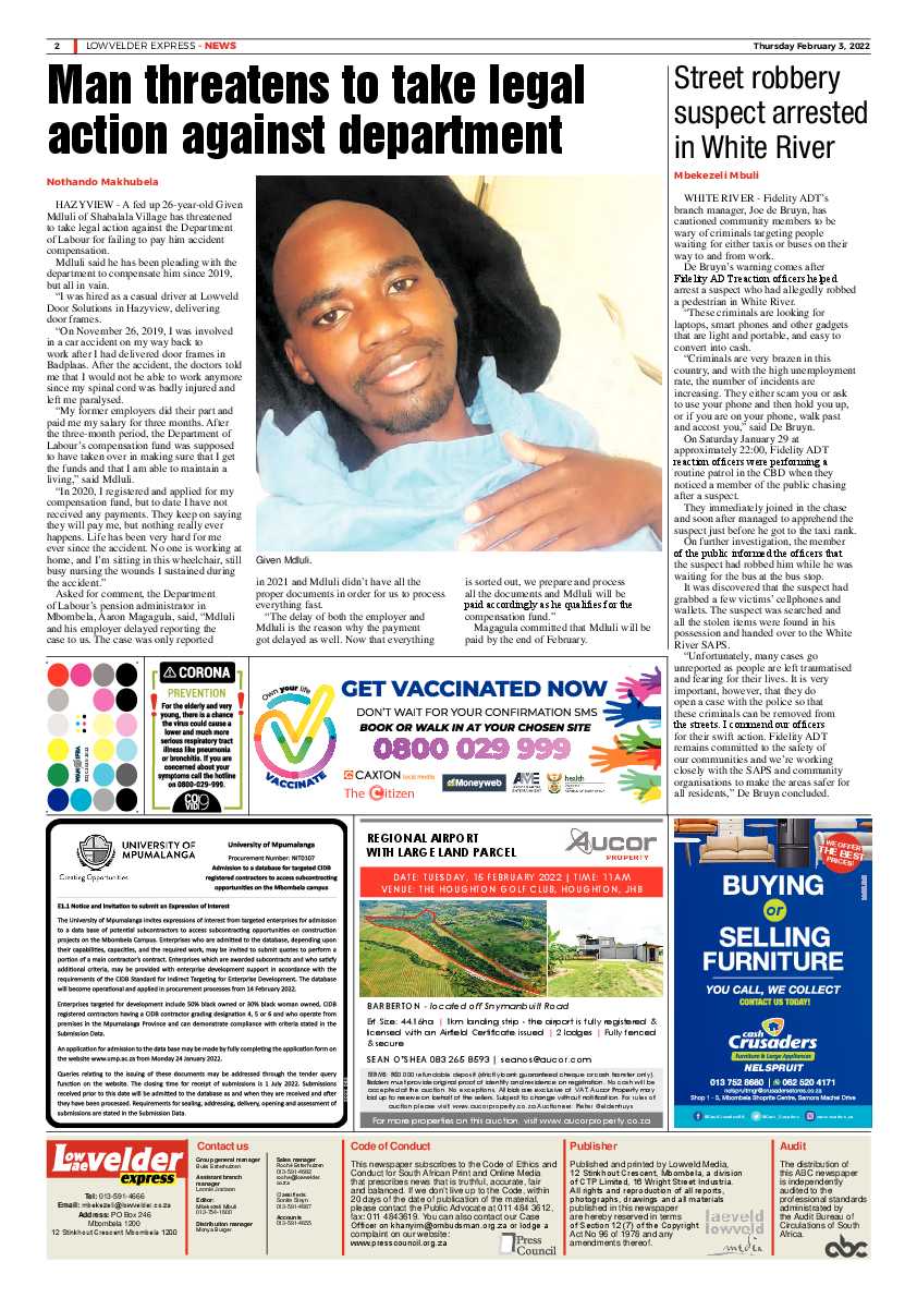 Lowvelder Express 3 February 2022 page 2