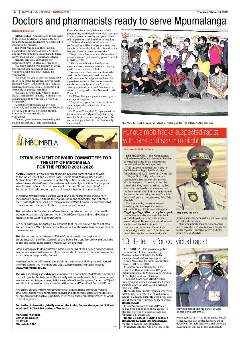 Lowvelder Express 3 February 2022 page 6