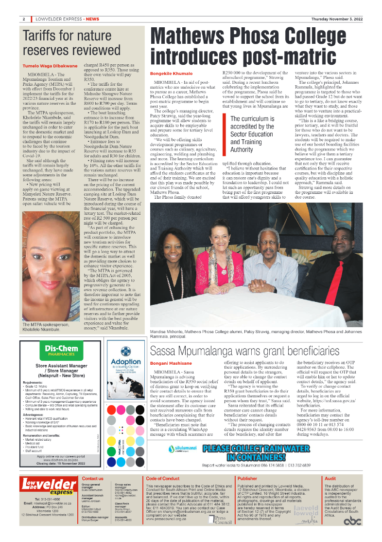 Lowvelder Express 3 November 2022 page 2