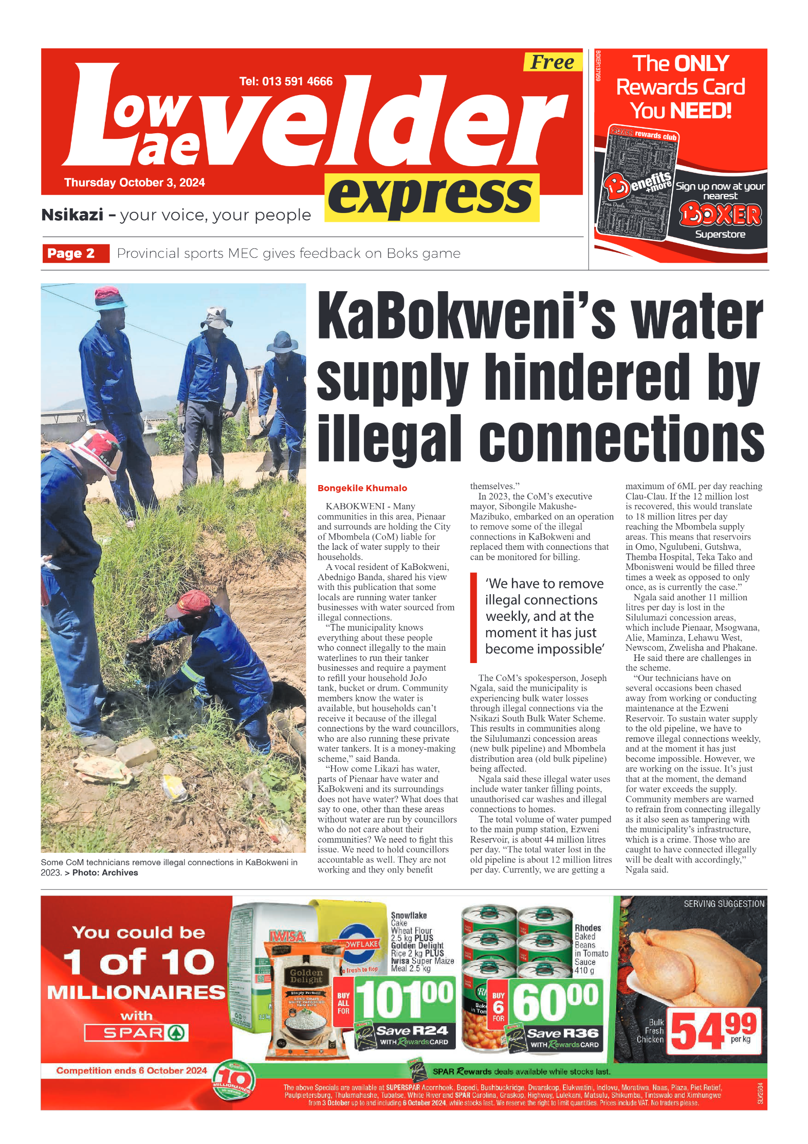 Lowvelder Express 3 October 2024 page 1