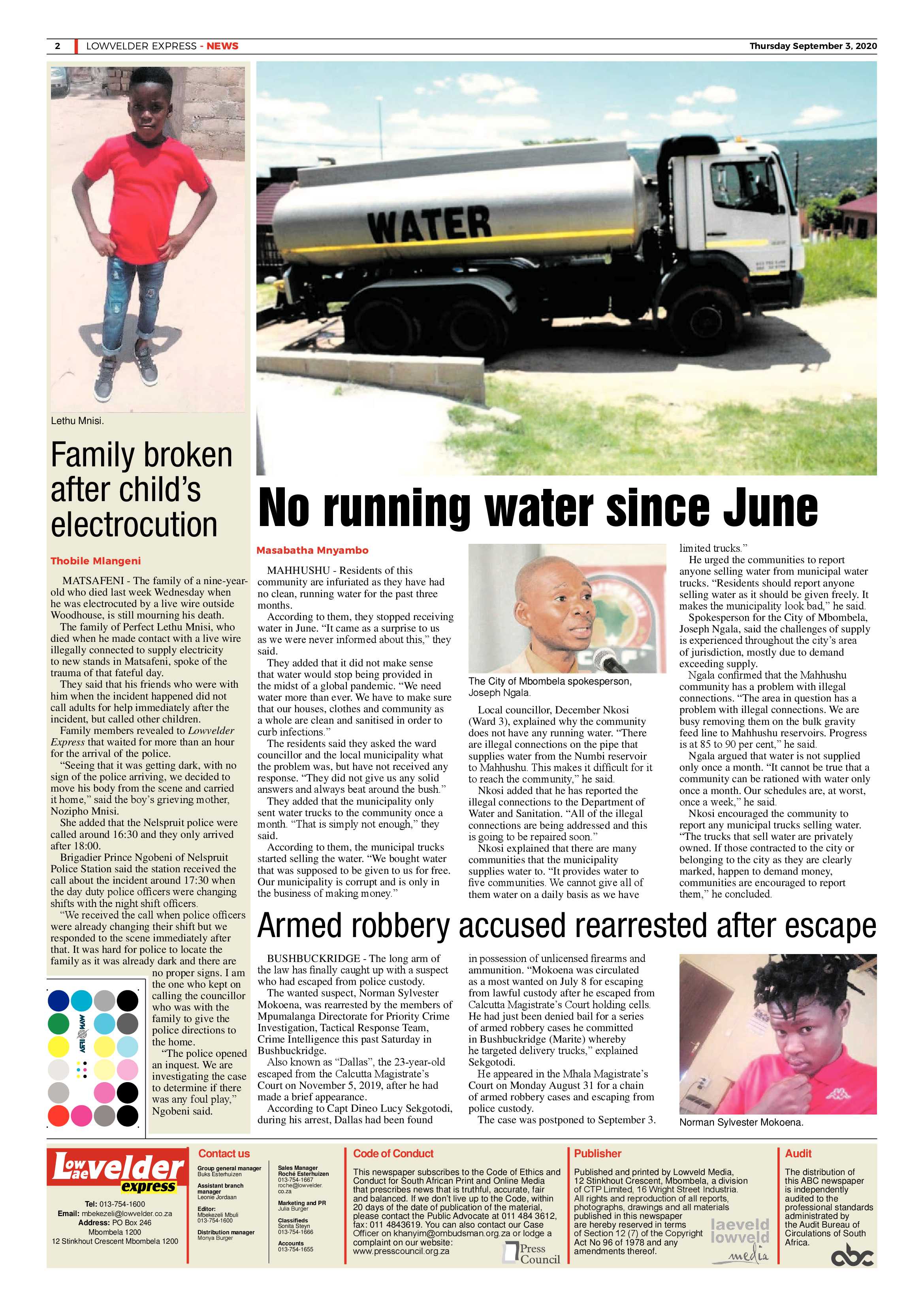 Lowvelder Express 3 September 2020 page 2