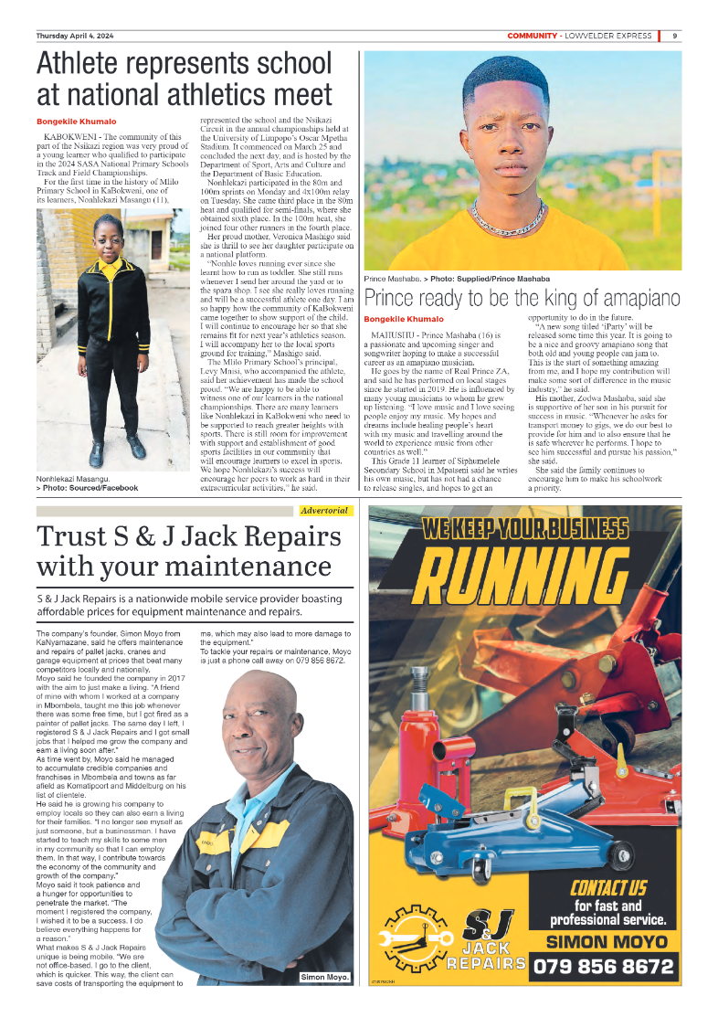Lowvelder Express 4 April 2024 page 9