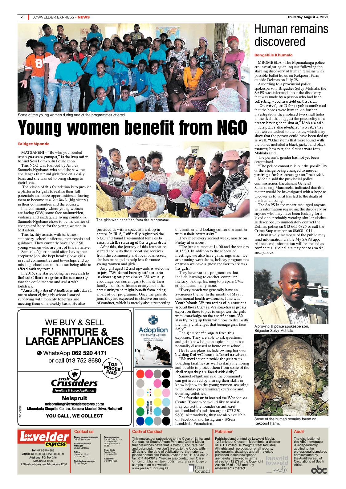 Lowvelder Express 4 August 2022 page 2
