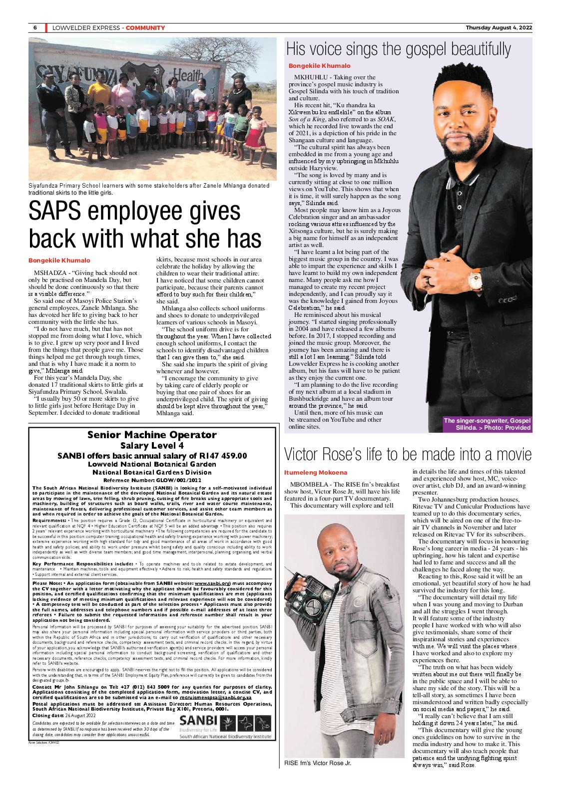 Lowvelder Express 4 August 2022 page 6