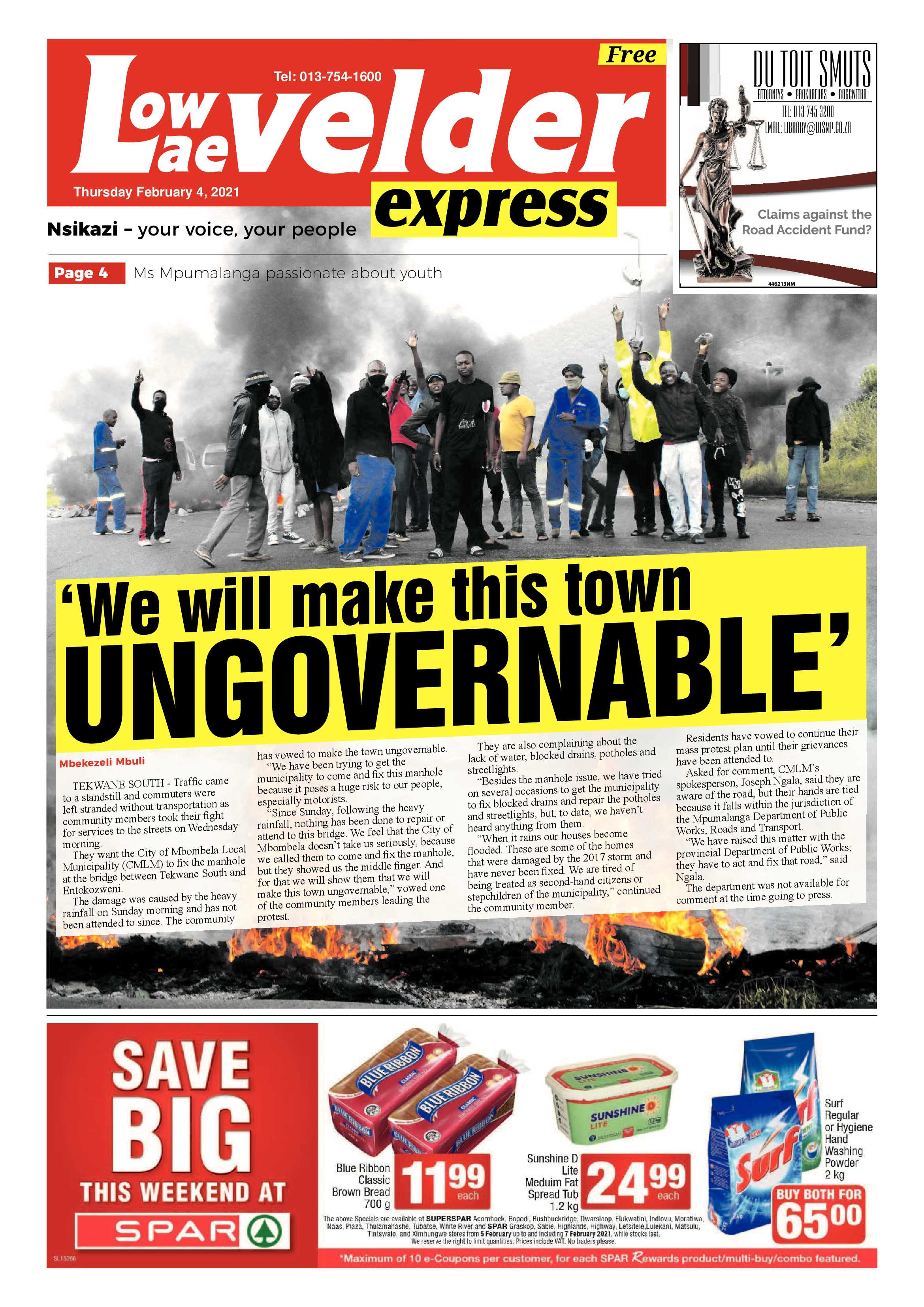 Lowvelder Express 4 February 2021 page 1