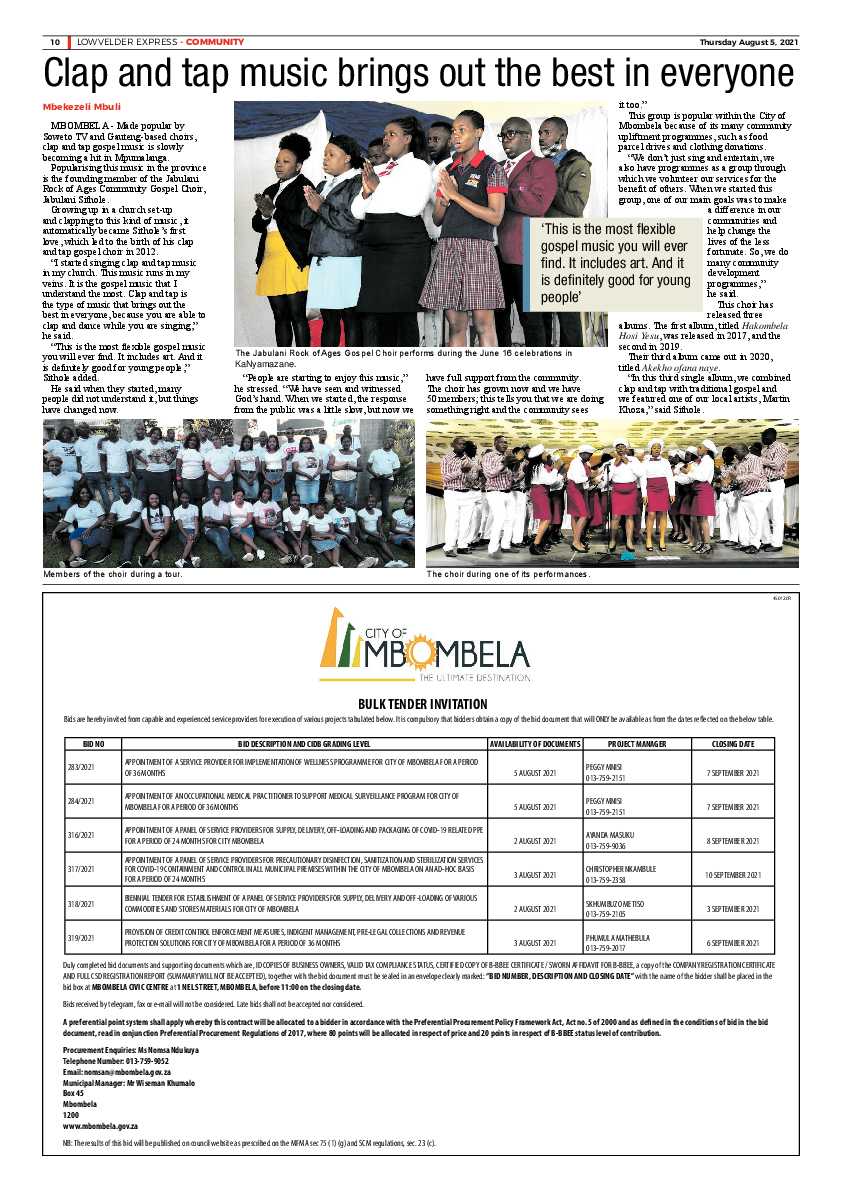 Lowvelder Express 5 August 2021 page 10