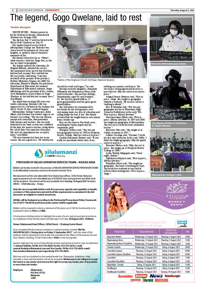 Lowvelder Express 5 August 2021 page 8