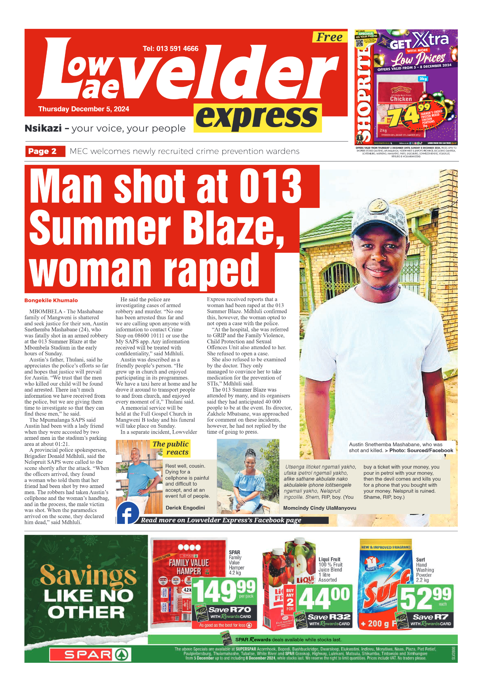 Lowvelder Express 5 December 2024 page 1