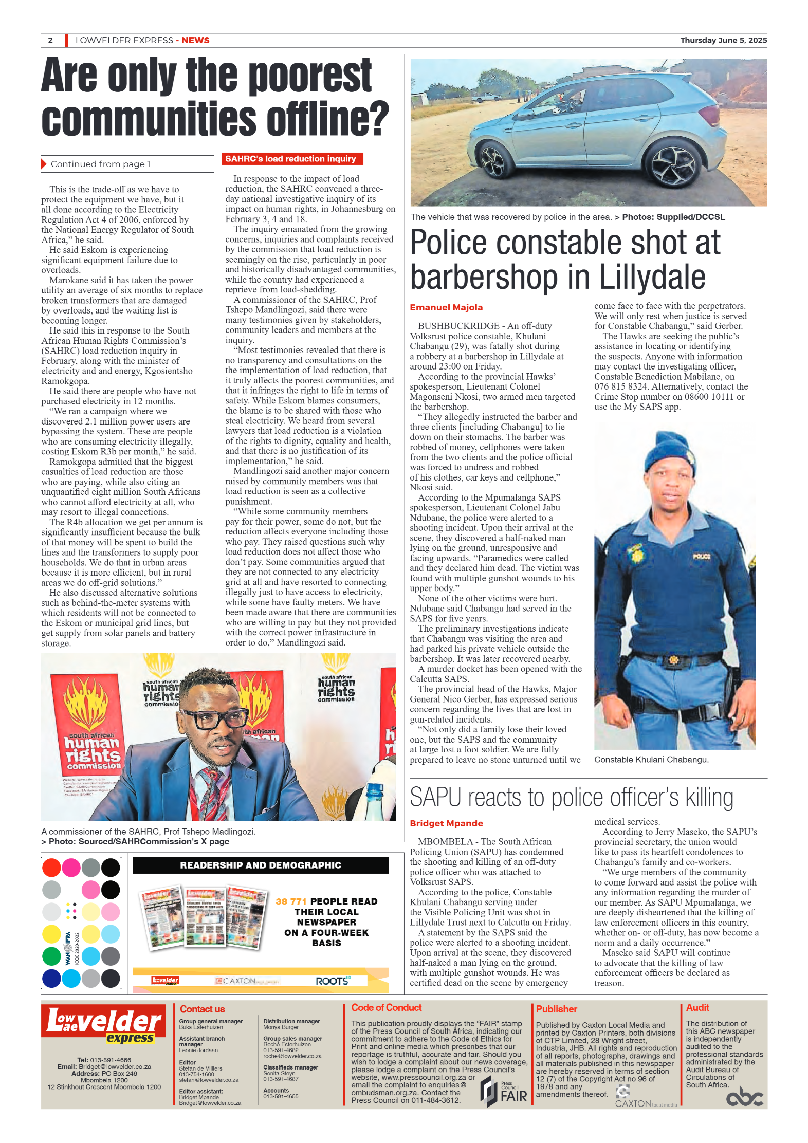 Lowvelder Express 5 June 2025 page 2