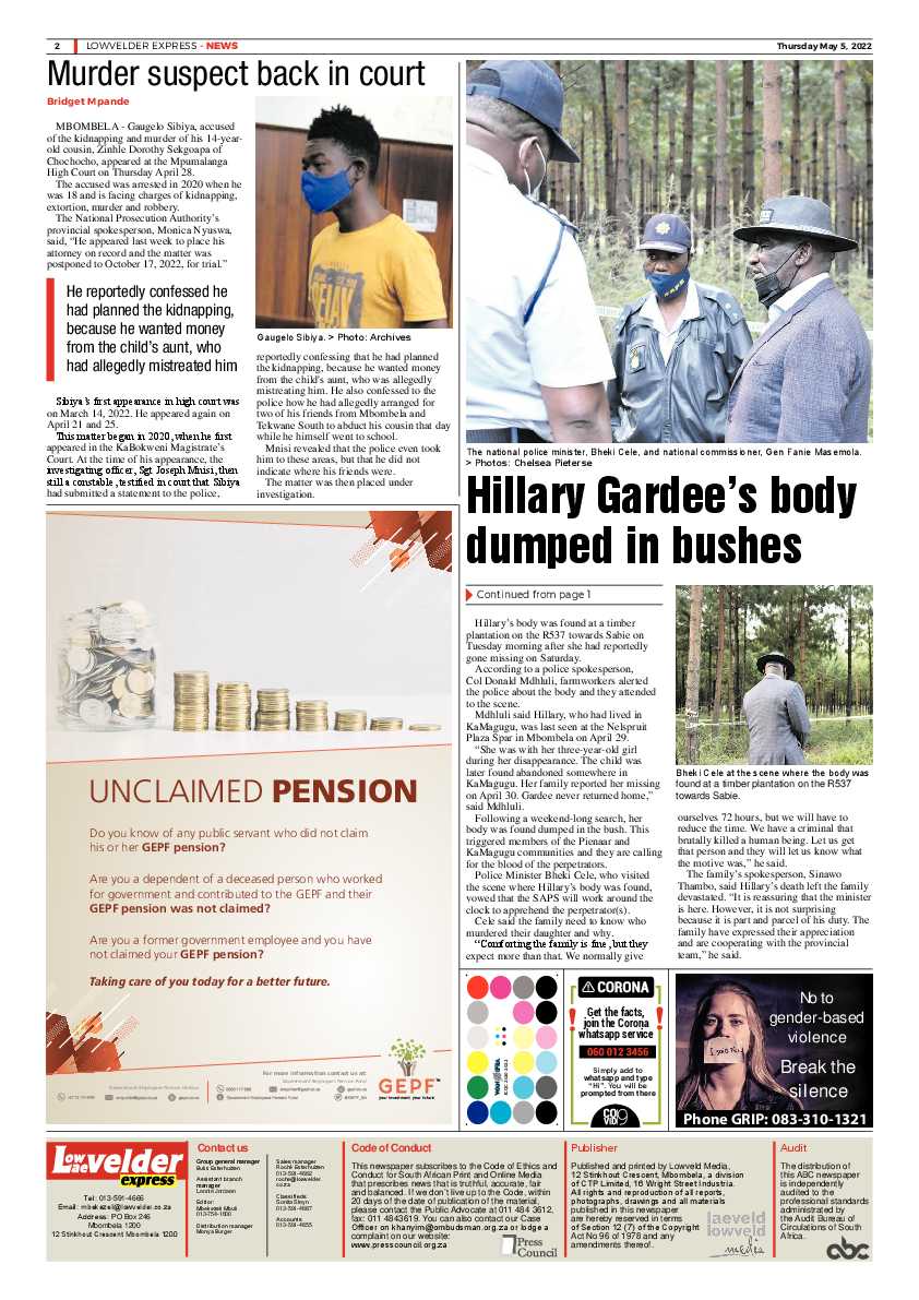 Lowvelder Express 5 May 2022 page 2