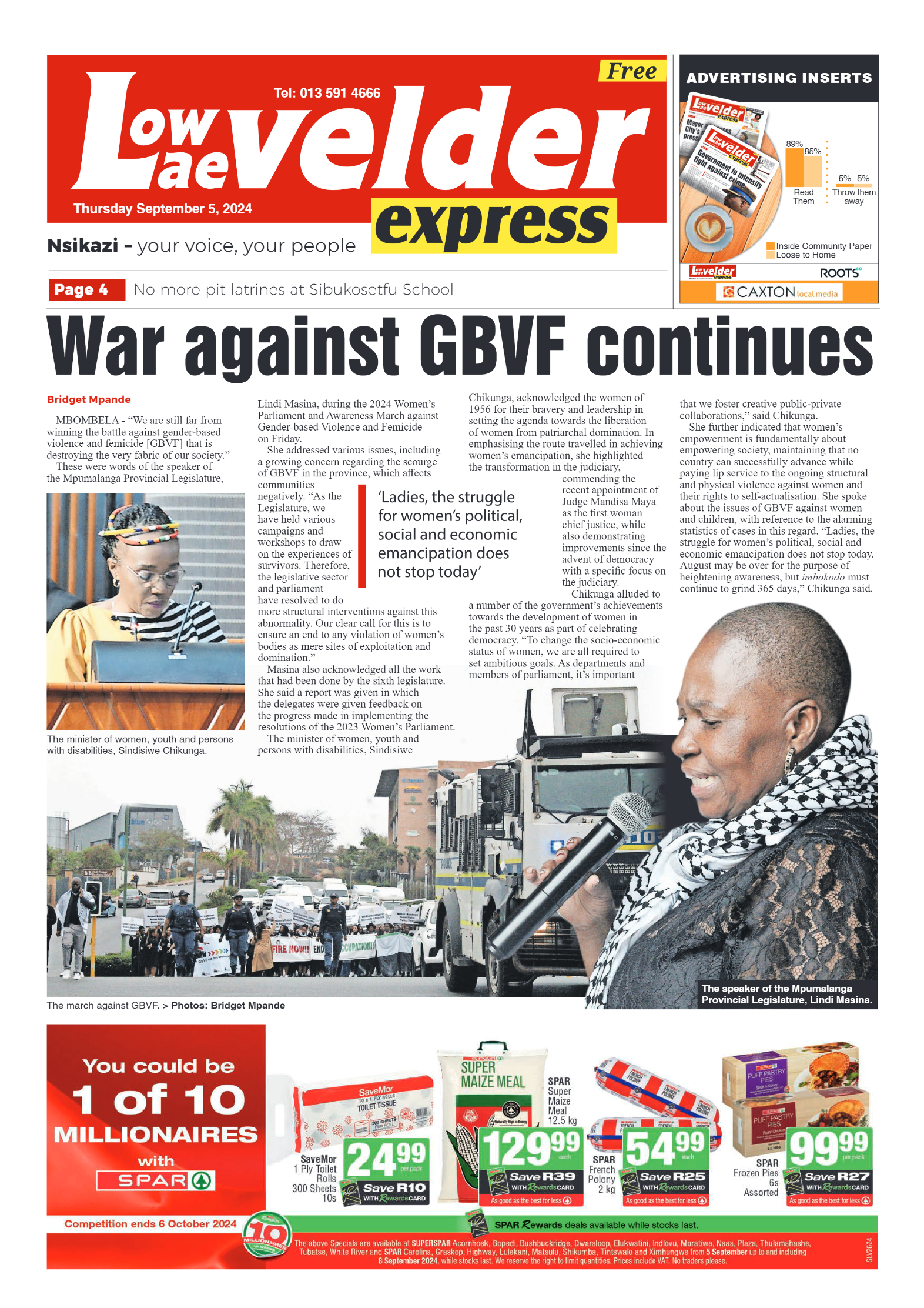 Lowvelder Express 5 September 2024 page 1