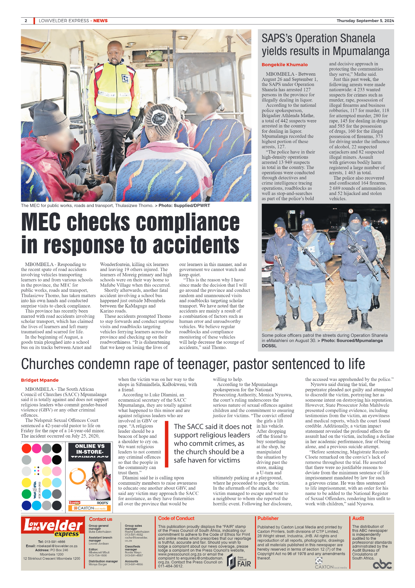 Lowvelder Express 5 September 2024 page 2