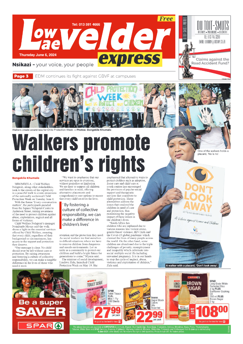 Lowvelder Express 6 June 2024 page 1