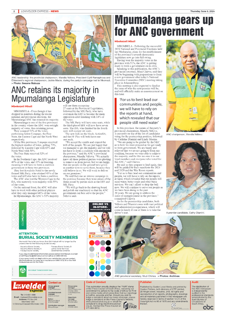 Lowvelder Express 6 June 2024 page 2