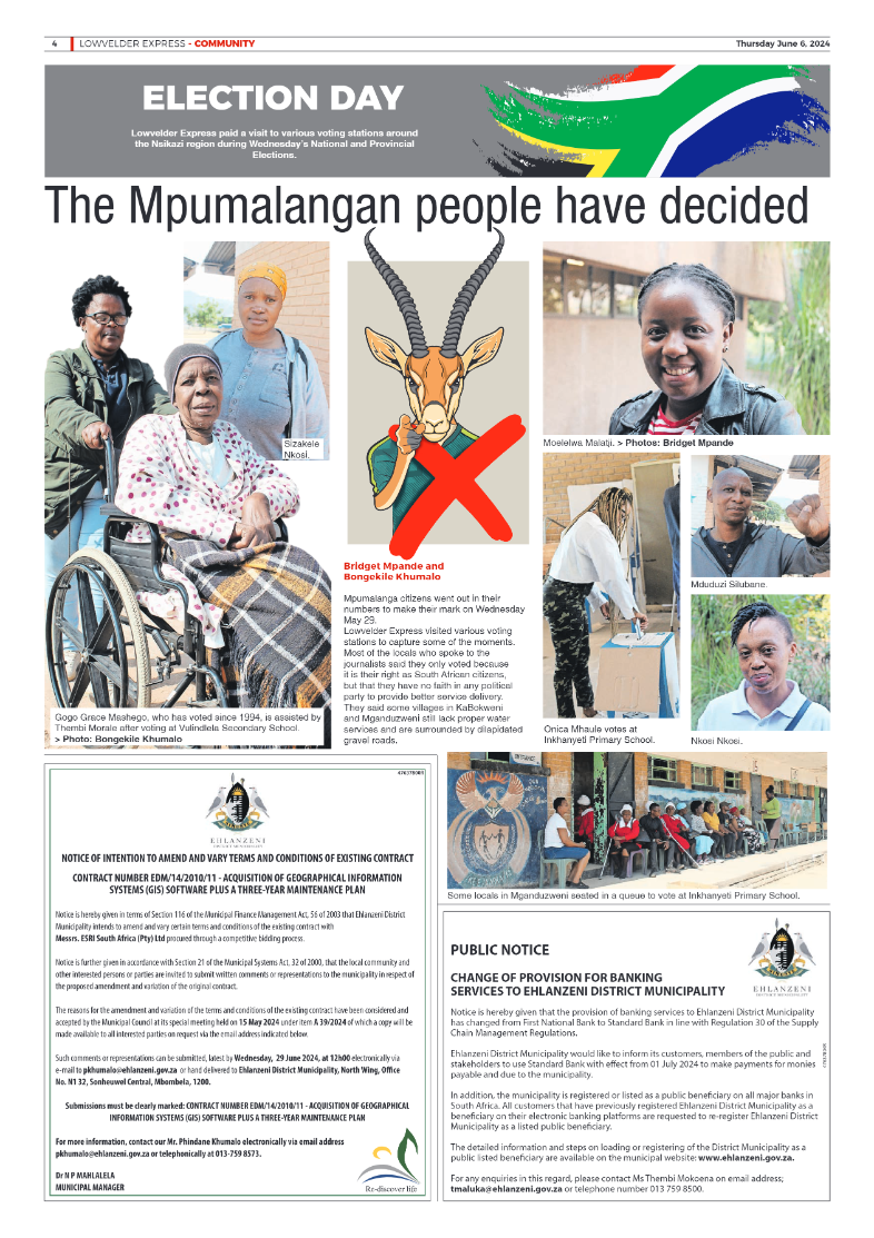 Lowvelder Express 6 June 2024 page 4