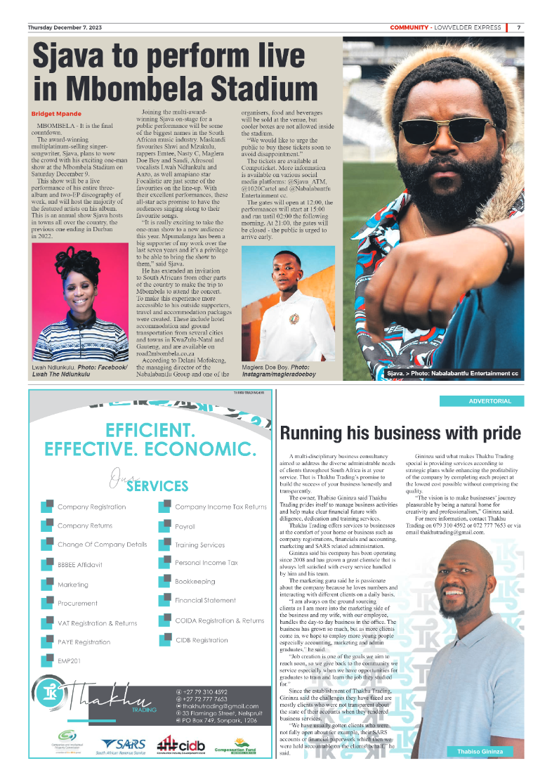Lowvelder Express 7 December 2023 page 7