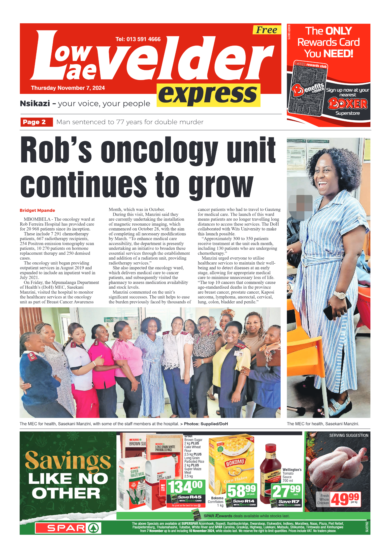 Lowvelder Express 7 November 2024 page 1