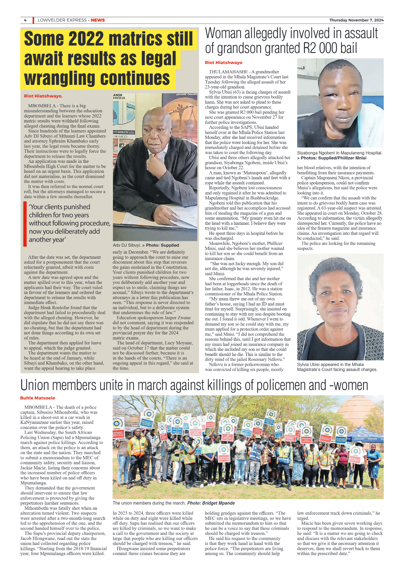 Lowvelder Express 7 November 2024 page 4