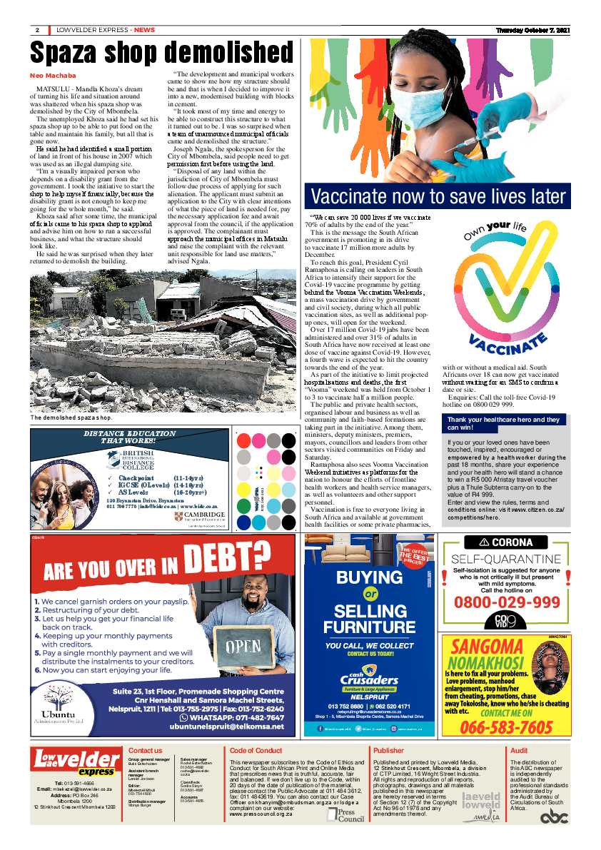 Lowvelder Express 7 October 2021 page 2