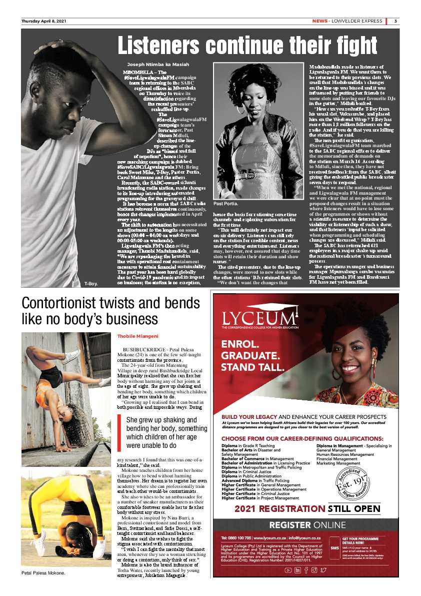 Lowvelder Express 8 April 2021 page 3