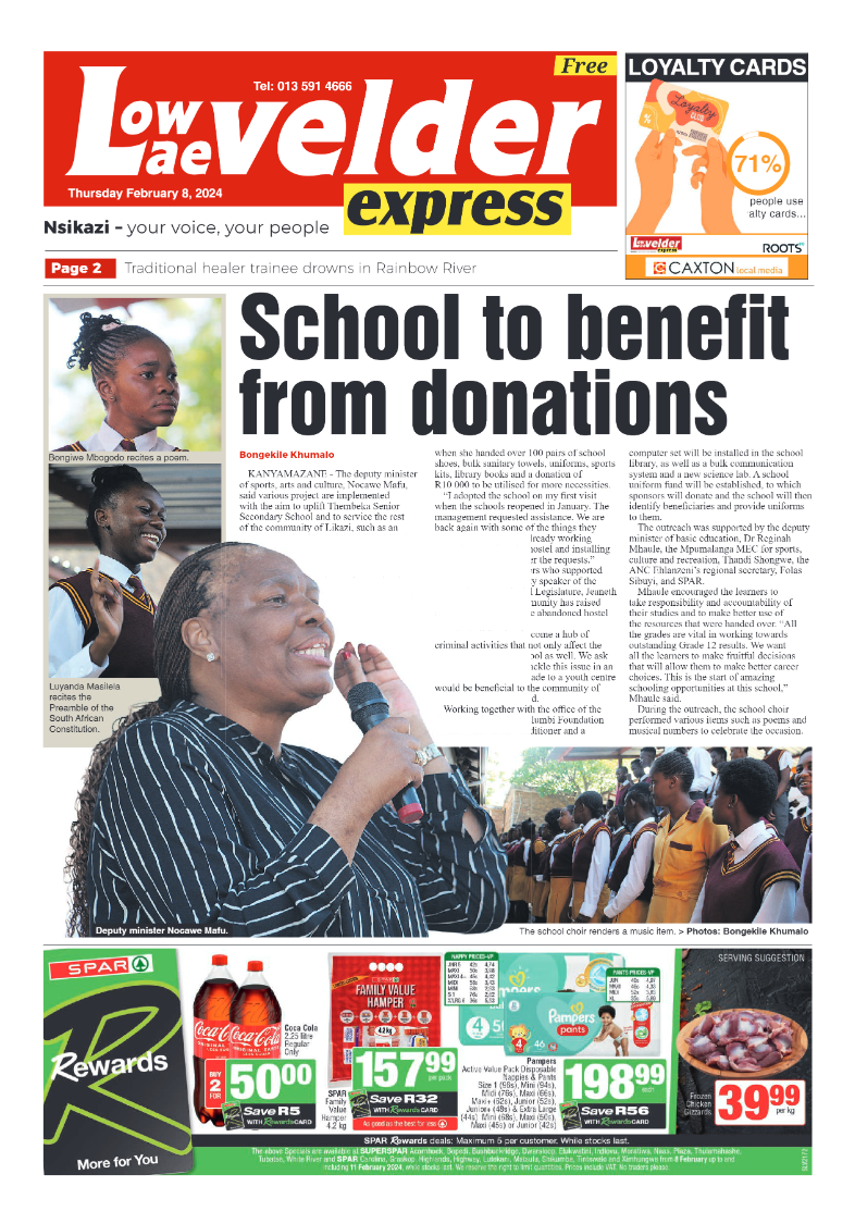Lowvelder Express 8 February 2024 page 1