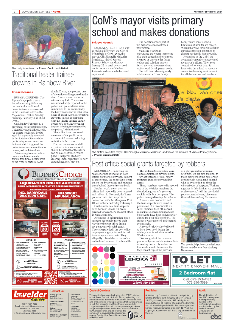 Lowvelder Express 8 February 2024 page 2