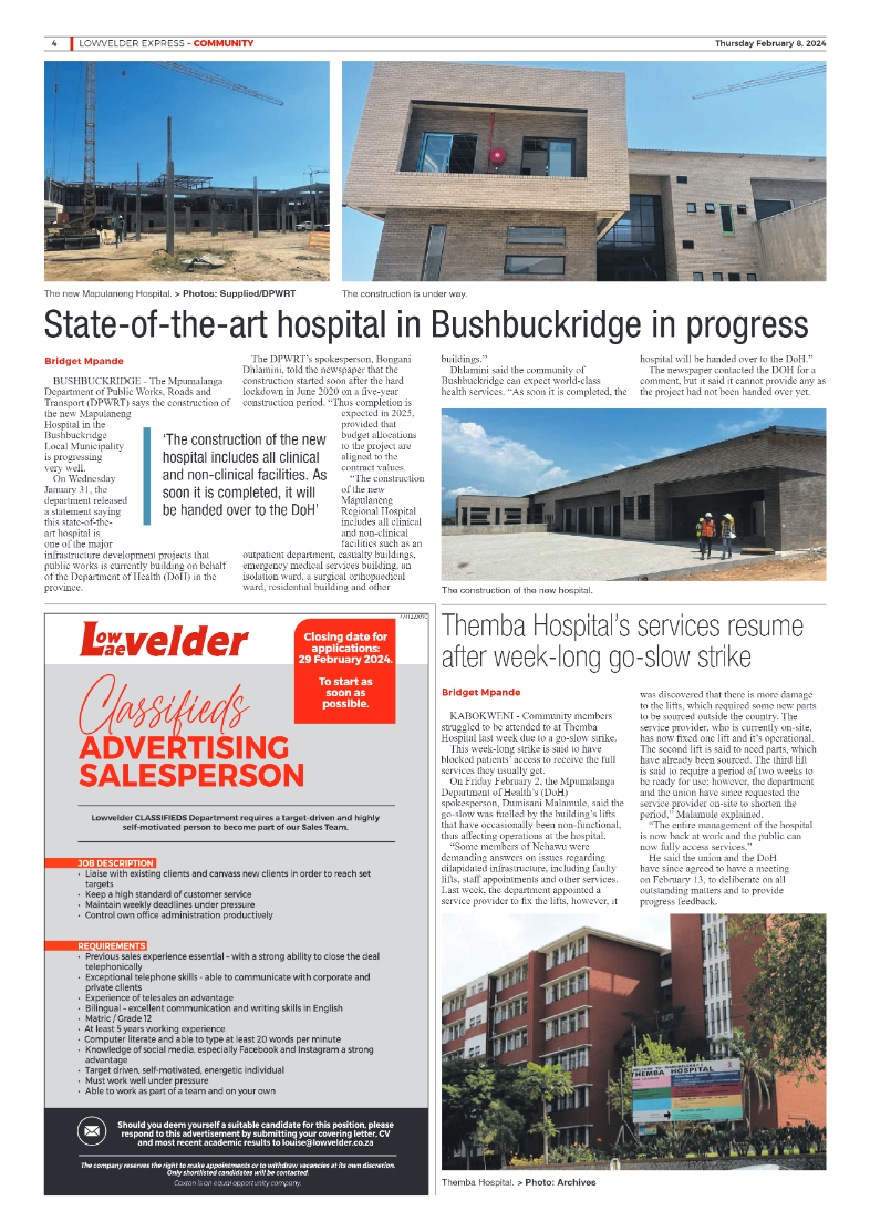 Lowvelder Express 8 February 2024 page 4