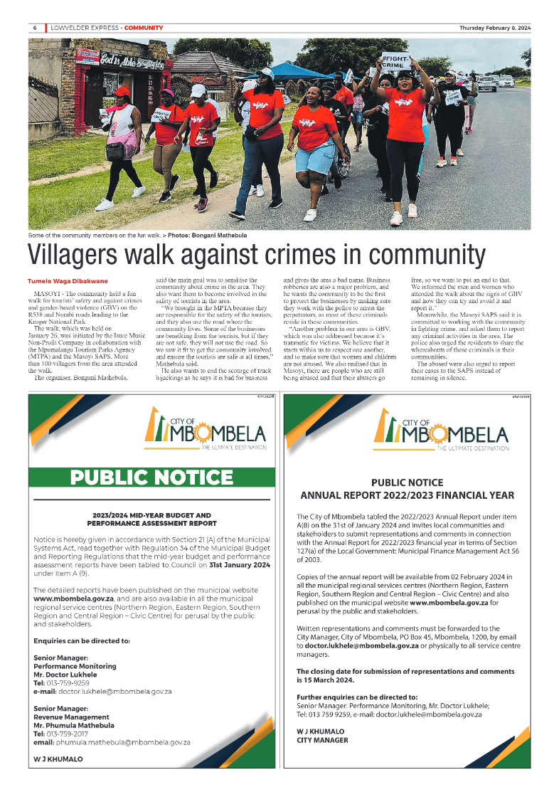 Lowvelder Express 8 February 2024 page 6