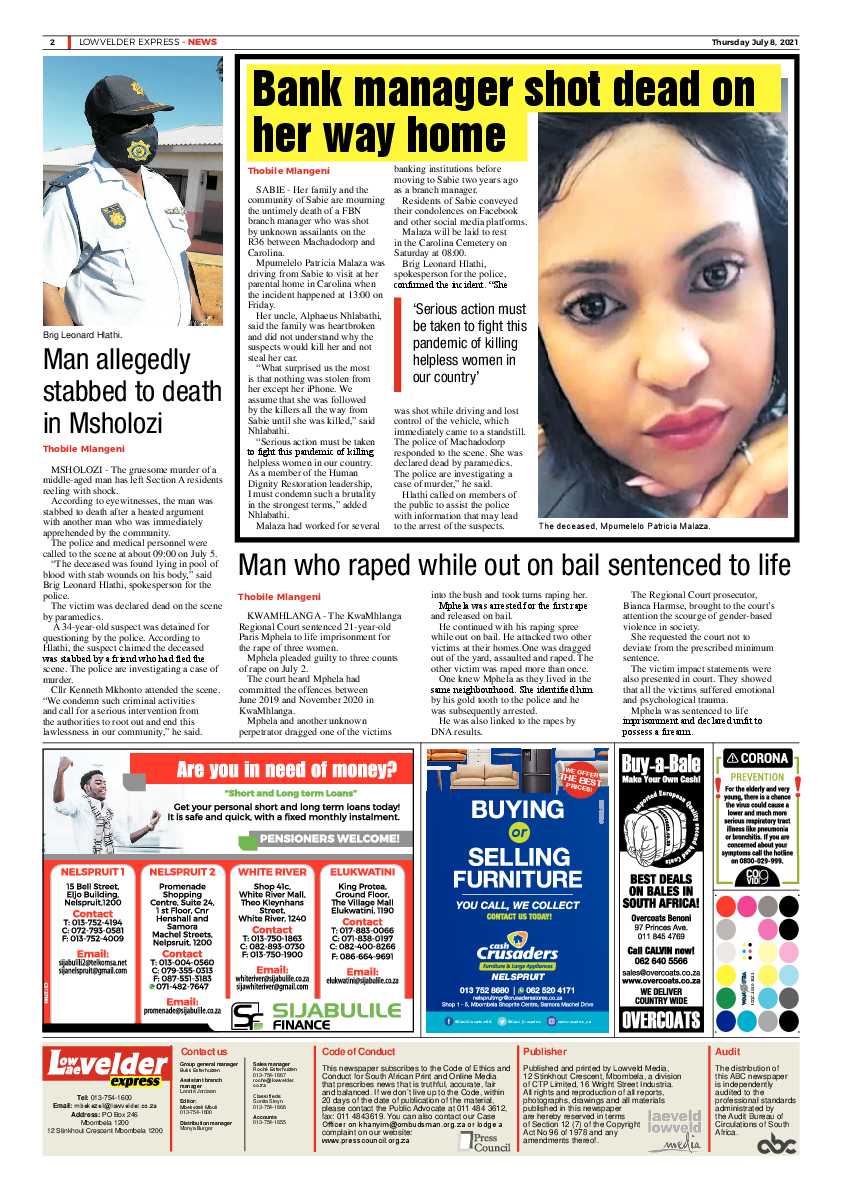 Lowvelder Express 8 July 2021 page 2