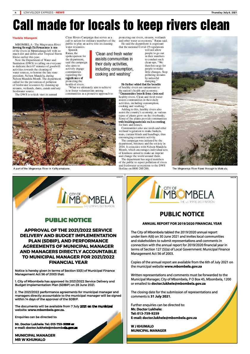 Lowvelder Express 8 July 2021 page 4