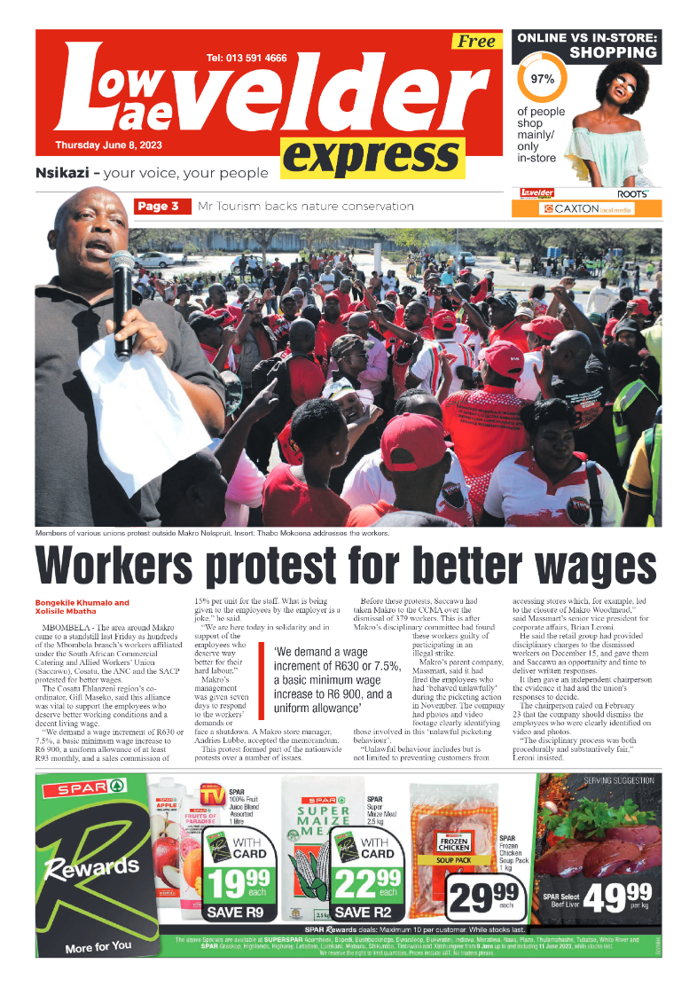 Lowvelder Express 8 June 2023 page 1