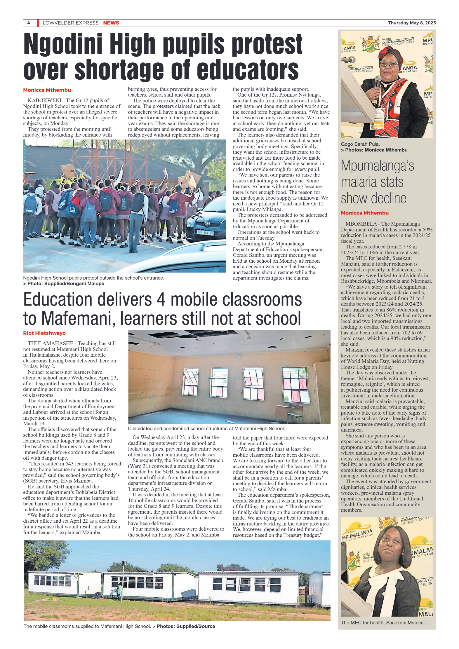 Lowvelder Express 8 May 2025 page 4