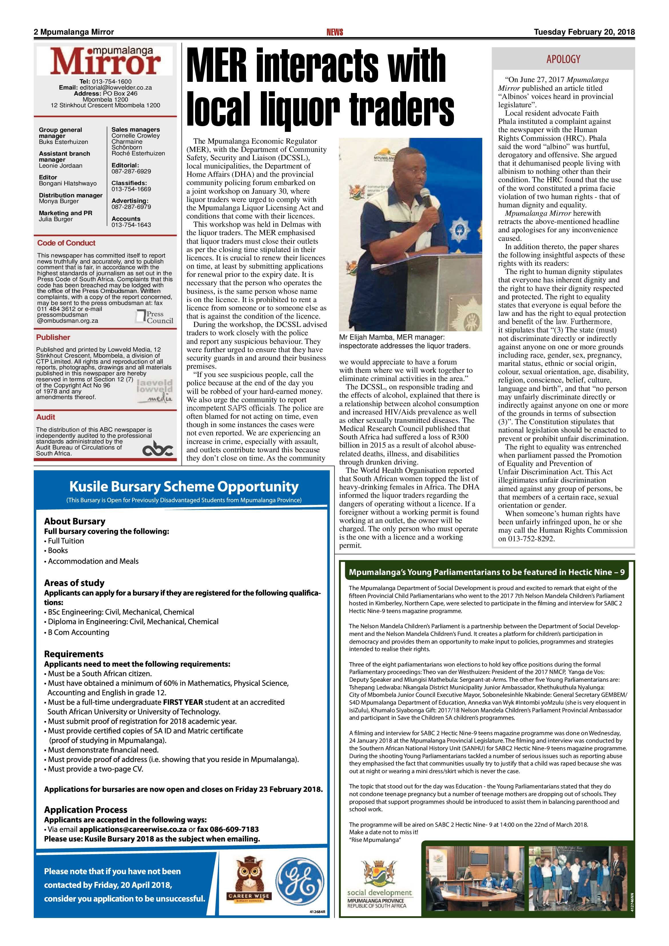 MP Mirror 20 February 2018 page 2