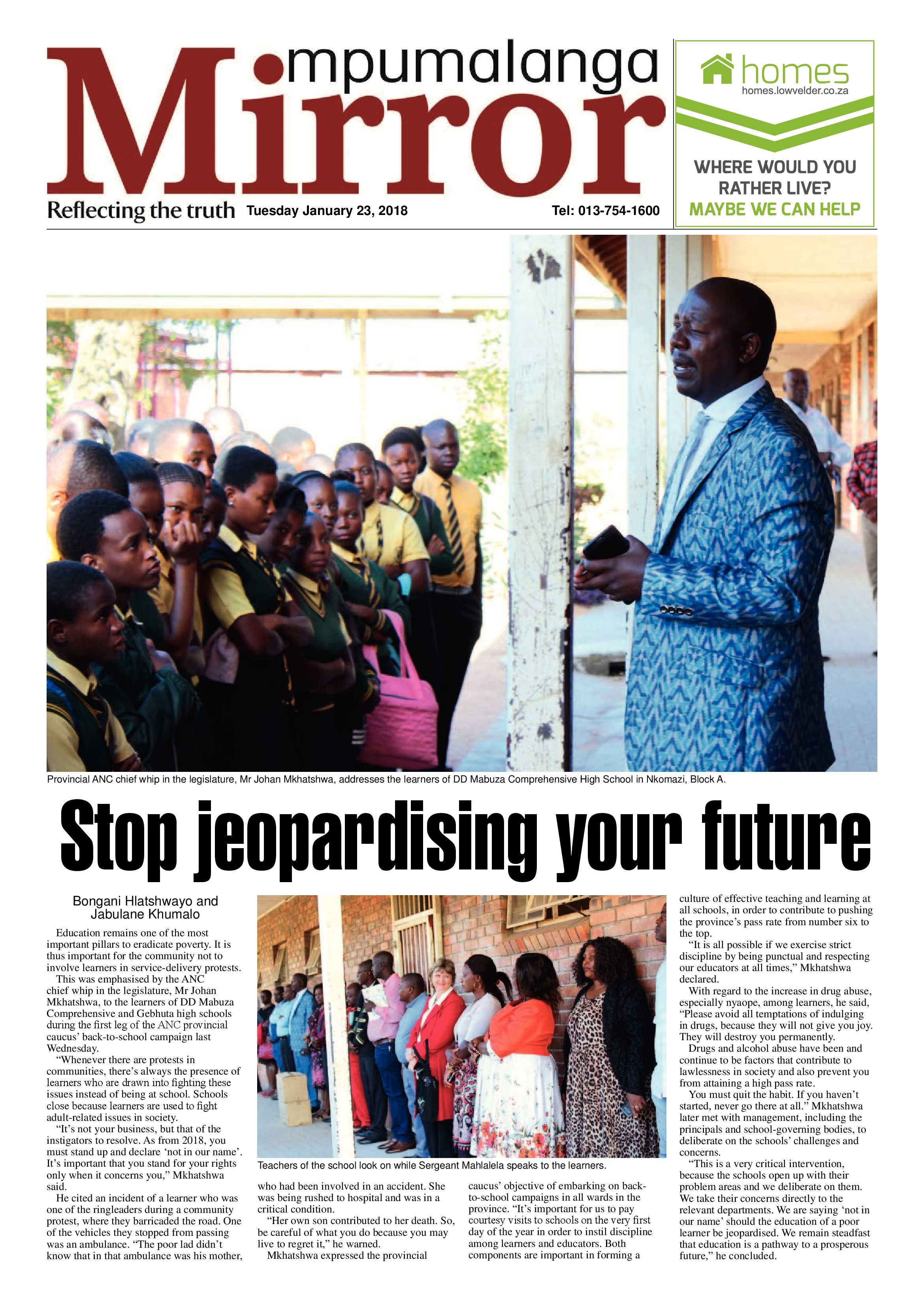 MP Mirror 23 January 2018 page 1