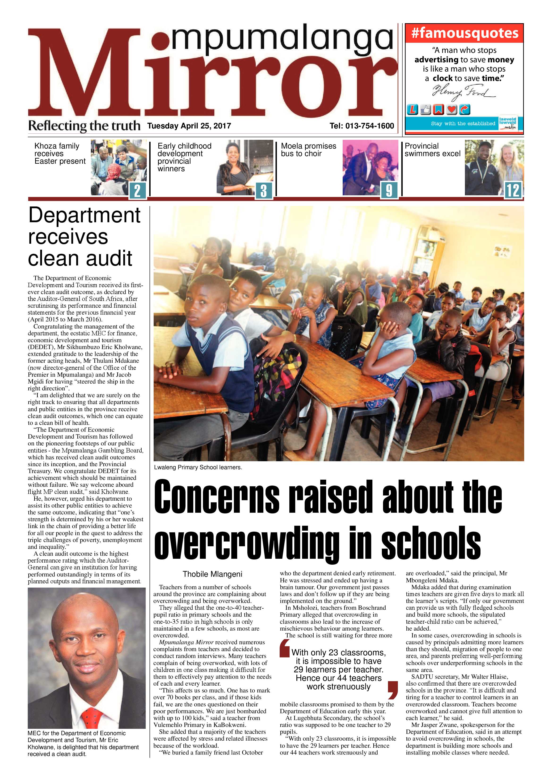 MP Mirror 25 April 2017 page 1