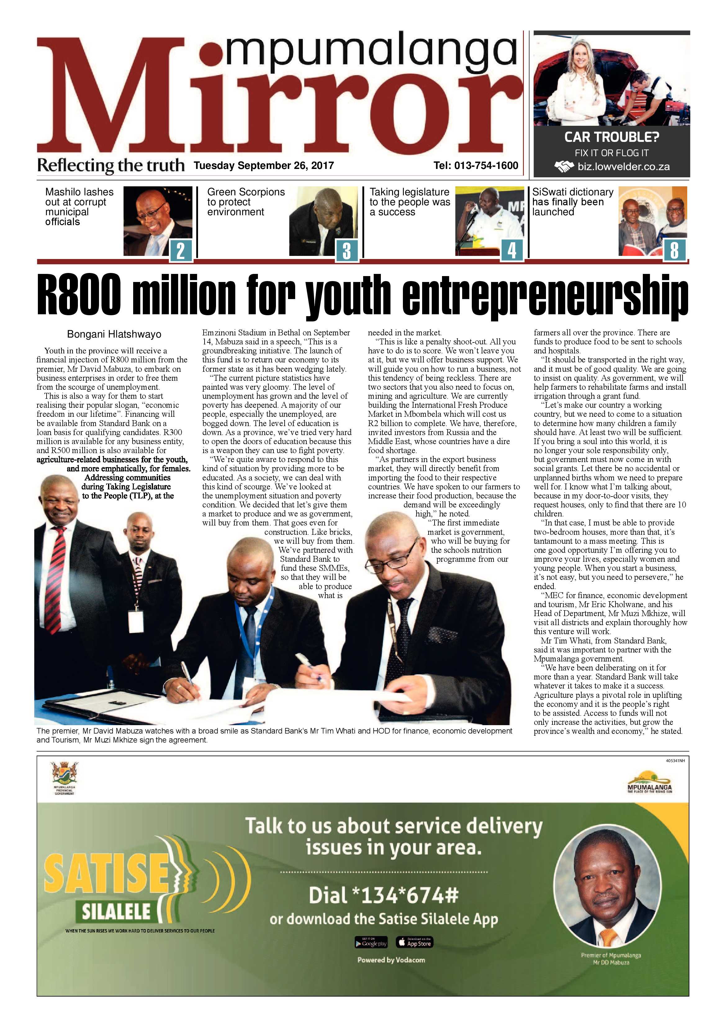 MP Mirror 26 September 2017 page 1