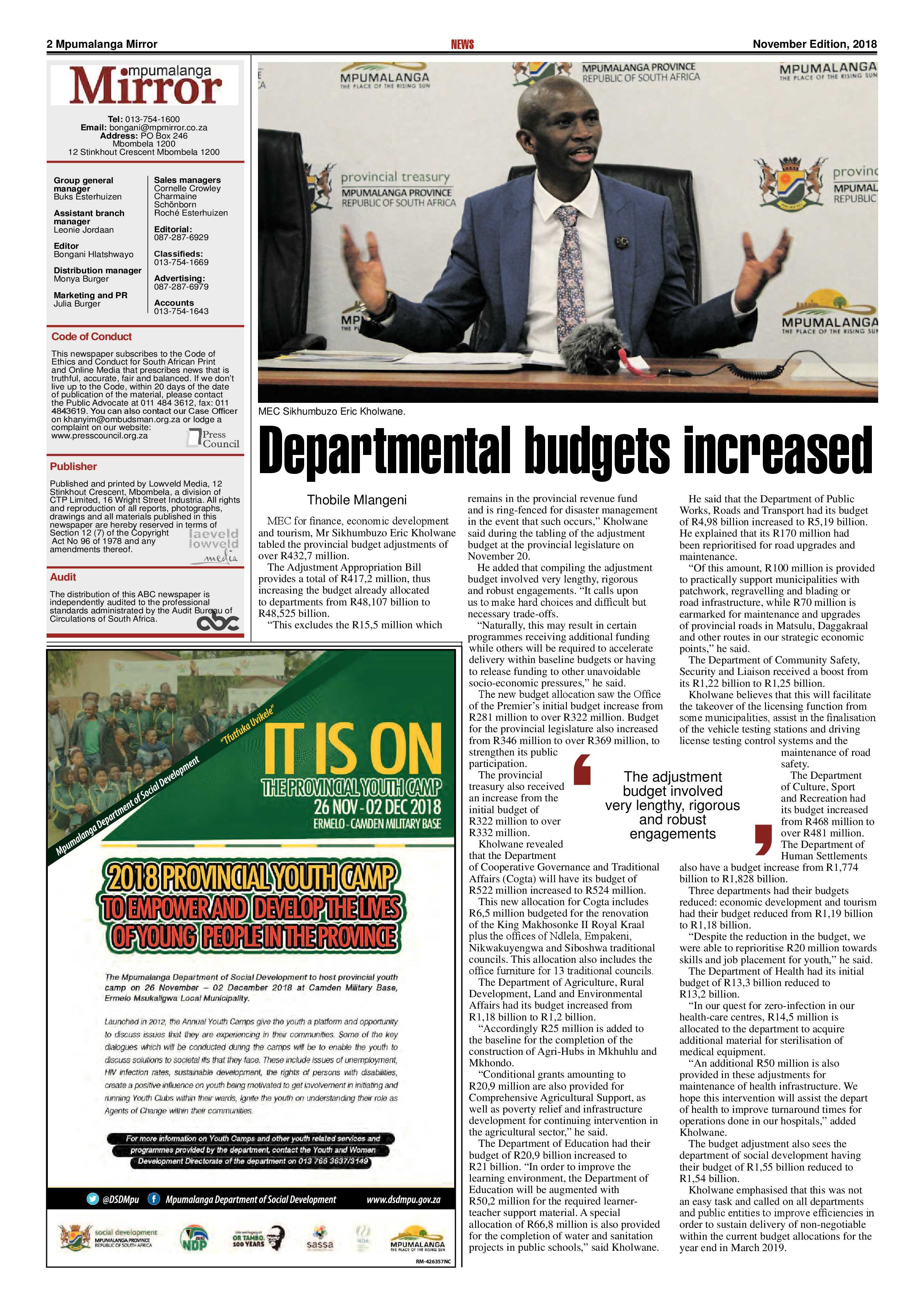 MP Mirror November Edition 2018 page 2
