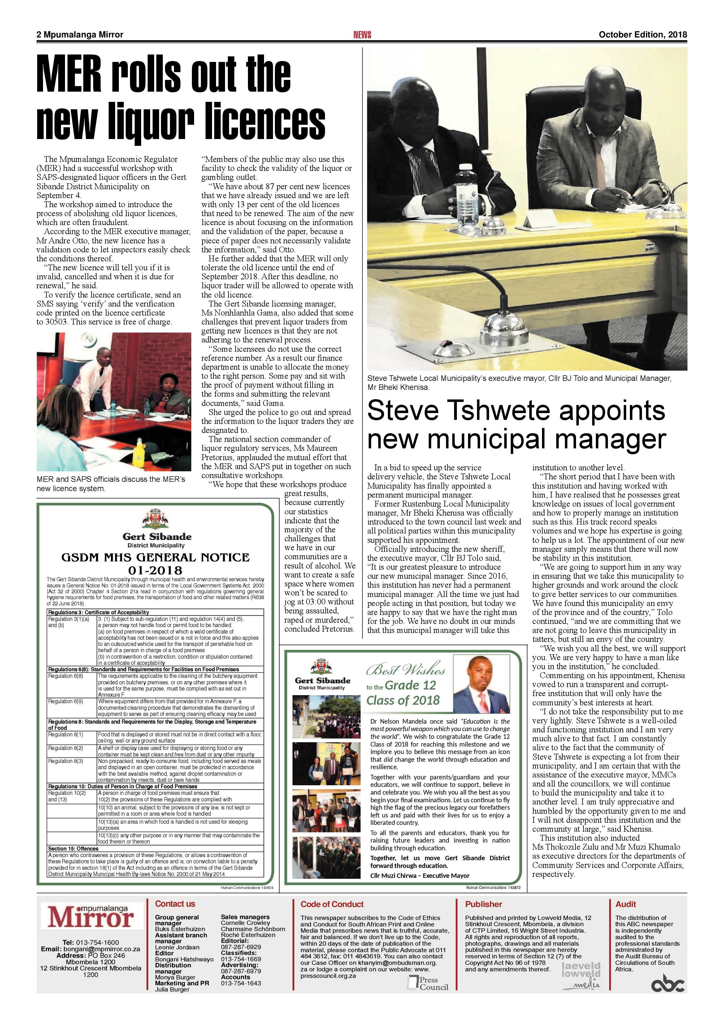MP Mirror October Edition 2018 page 2